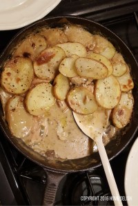 Skillet chicken and potato pot pie